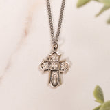 Four-Way Medal on 18" Chain - Silver or Gold