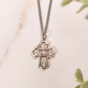 Four-Way Medal on 18" Chain - Silver or Gold