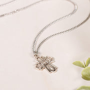 Four-Way Medal on 18" Chain - Silver or Gold
