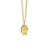 Children's Petite Oval Miraculous Medal - 13" Chain - Silver or Gold