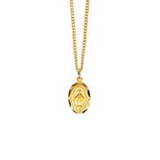 Children's Petite Oval Miraculous Medal - 13" Chain - Silver or Gold