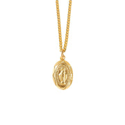 Children's Petite Oval Miraculous Medal - 13" Chain - Silver or Gold
