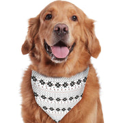 White snowflakes Print Matching Family Christmas Pajamas-Dog Pajamas Included