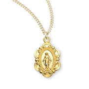 Petite Scalloped Miraculous Medal Necklace – 4 Styles