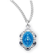 Petite Scalloped Miraculous Medal Necklace – 4 Styles
