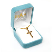 Vine Cross Necklace – Gold or Sterling Silver