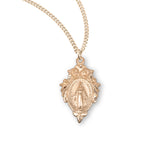 Baroque Miraculous Medal Necklace – Gold or Sterling Silver