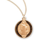 Enameled St. Benedict Medal Necklace – Blue/Silver or Black/Gold