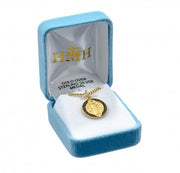 Enameled St. Benedict Medal Necklace – Blue/Silver or Black/Gold