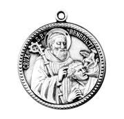 St. Benedict Exorcism & Jubilee Medal Necklace – Gold or Sterling Silver