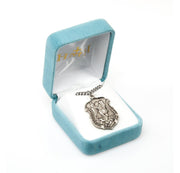 St. Michael Laser Cut Shield Medal Necklace – Gold or Sterling Silver