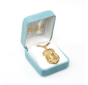 St. Michael Laser Cut Shield Medal Necklace – Gold or Sterling Silver