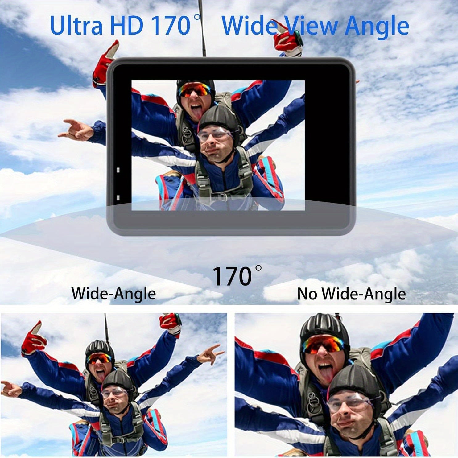 4K Action Camera Ultra HD 4K 60FPS Dynamic Camera, 20MP EIS Action Camera | Dual Screen Wi-Fi Touch Screen 170° Wide Angle Vlog Camera with Remote Control 4x Zoom and 32G Memory Card