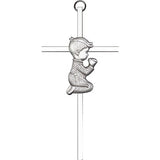 Praying Boy & Girl Children's Wall Cross – Gold or Silver