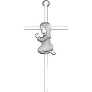 Praying Boy & Girl Children's Wall Cross – Gold or Silver