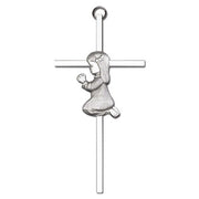 Praying Boy & Girl Children's Wall Cross – Gold or Silver