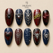 Comic Web Heroic Action Press On Nails