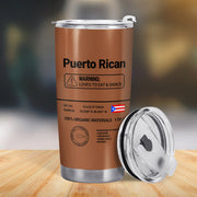 Puerto Rican Nutrition Facts - Personalized Custom Stainless Steel Tumbler 20oz 30oz - LA037_TB