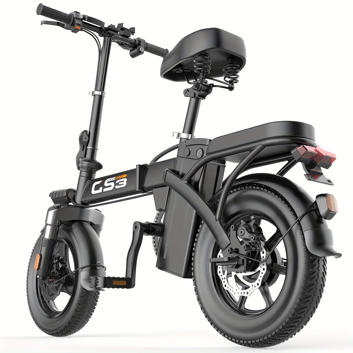 UPlee Peak Power 740W Electric Bike For Adults, 20MPH Full Shock Absorption Comfortable Riding, 48V10AH\u002F15Ah, 10-35Miles Folding Ebike, 14'' Tubeless Off-road Tire, City Commuter Battery Optional