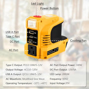 ⚡Compact DC to AC Inverter - Suitable For Cars, Motorhomes, Outdoor ( Free Shipping )