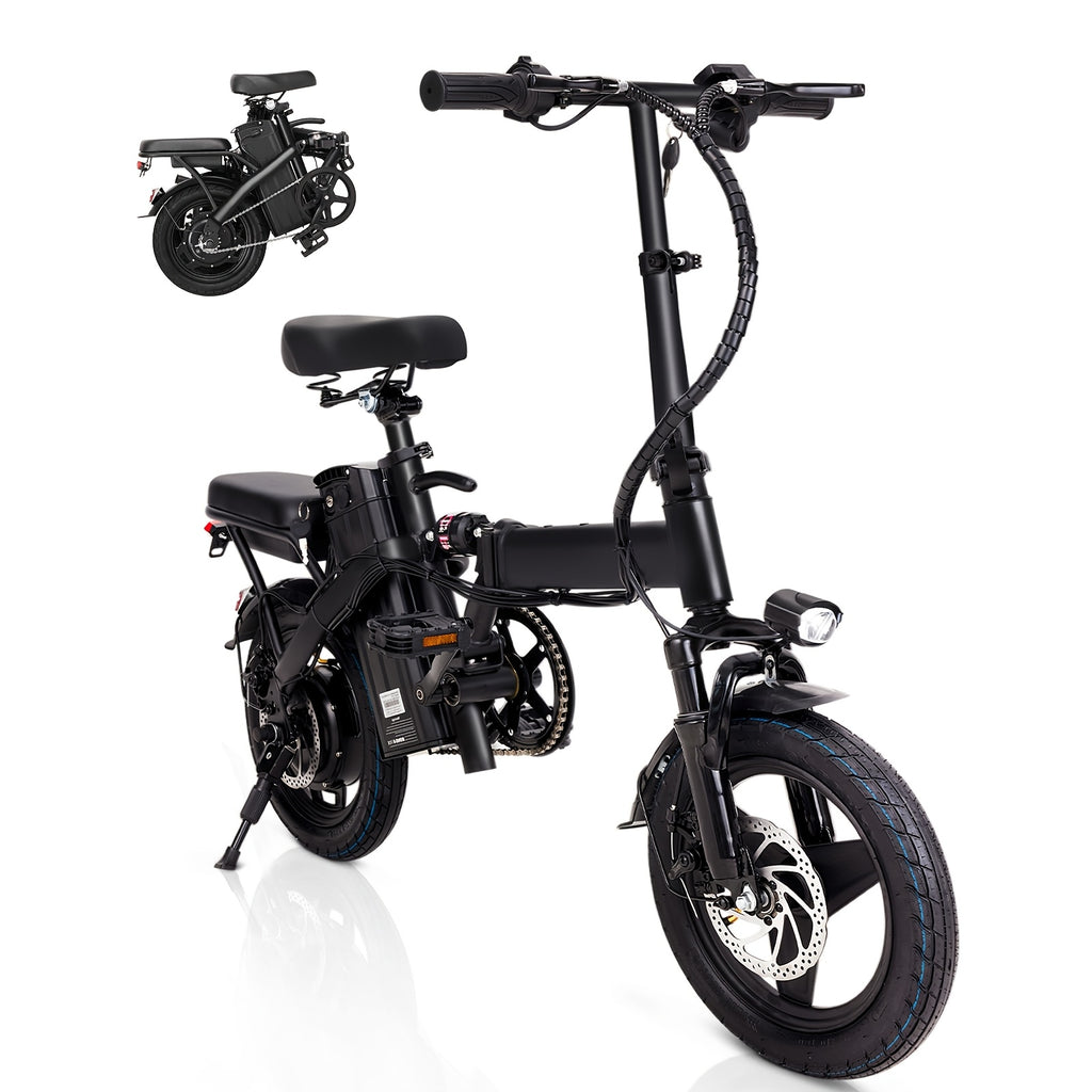Fast Speed Folding Electric Bike Folding Electric Bike - Powerful Motor, Fast Speed, 14-inch Tires, Commuter-friendly, Light Weight, Long-lasting Battery