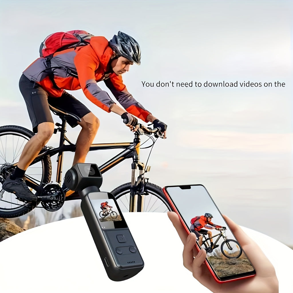 4K, Portable 4K HD Video Recording Camera - Portable, Rechargeable, Vlogging Camera, 4k Handheld Stabilizer Pocket Action Camera Gimbales | 4k Handheld Stabilizer | Magnet | 270° Viewing Angle, Body Camera, US Effect, USB Charging 270° Swivel, 1.33 \