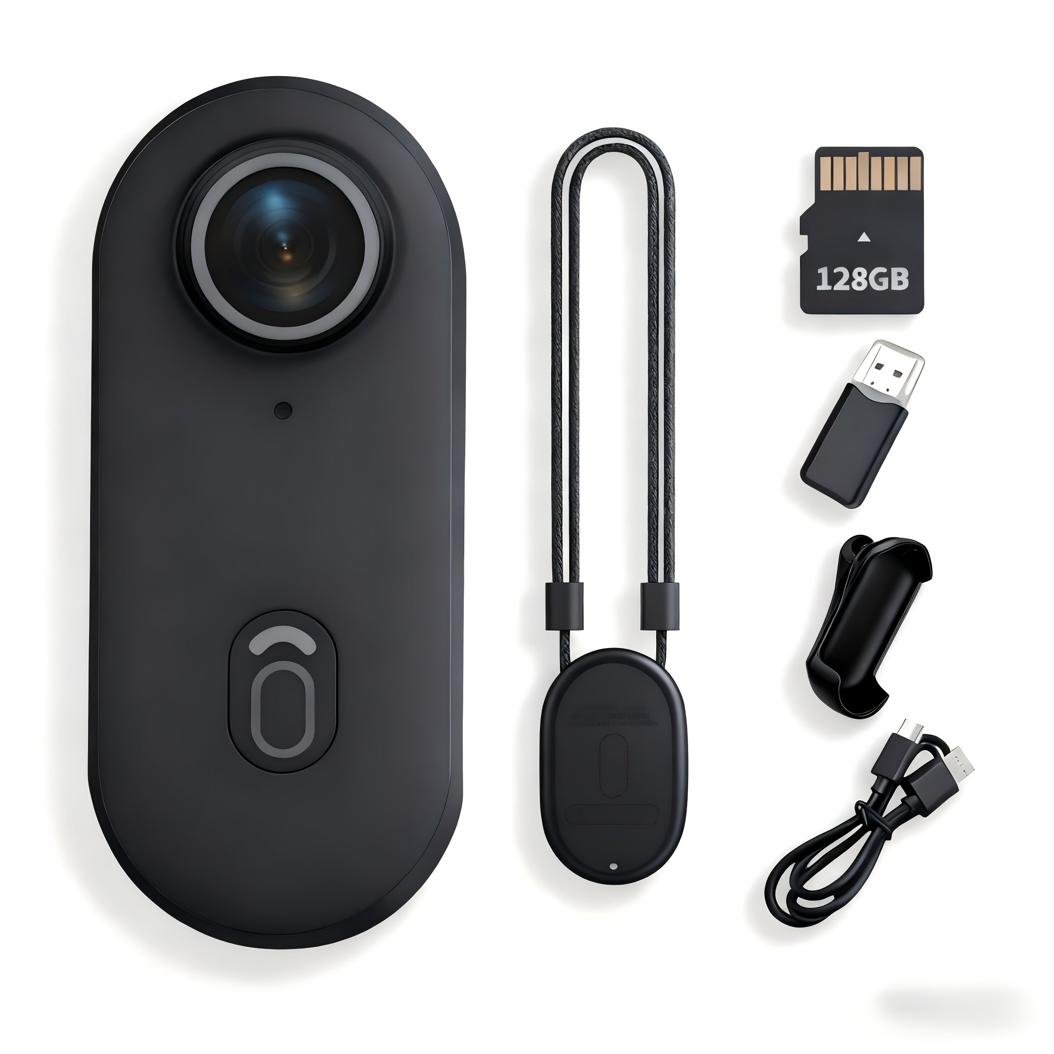 1080P UHD Mini WIFI Action Camera 32&128GB Thumb POV Portable Body Cam Wearable Video Recorder with Magnetic Lanyard, Helmet Mount, Pocket Sport DV for Bike Cycling, Motorcycle, Pet, Vlogging(White, Black), Motorcycle Riding, Pet Monitoring