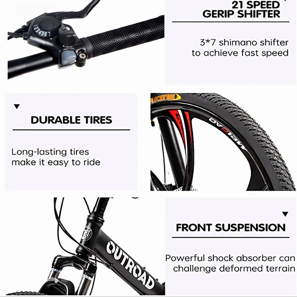 26 Inch Full-Suspension Folding Bike 26-Speed MTB with High-Carbon Steel Frame & Alloy Rims, Dual Disc Brakes & Foldable Design - Heavy-Duty Adult Folding Bicycle for Men\u002FWomen, Off-Road, Trail, Urban Commute ()