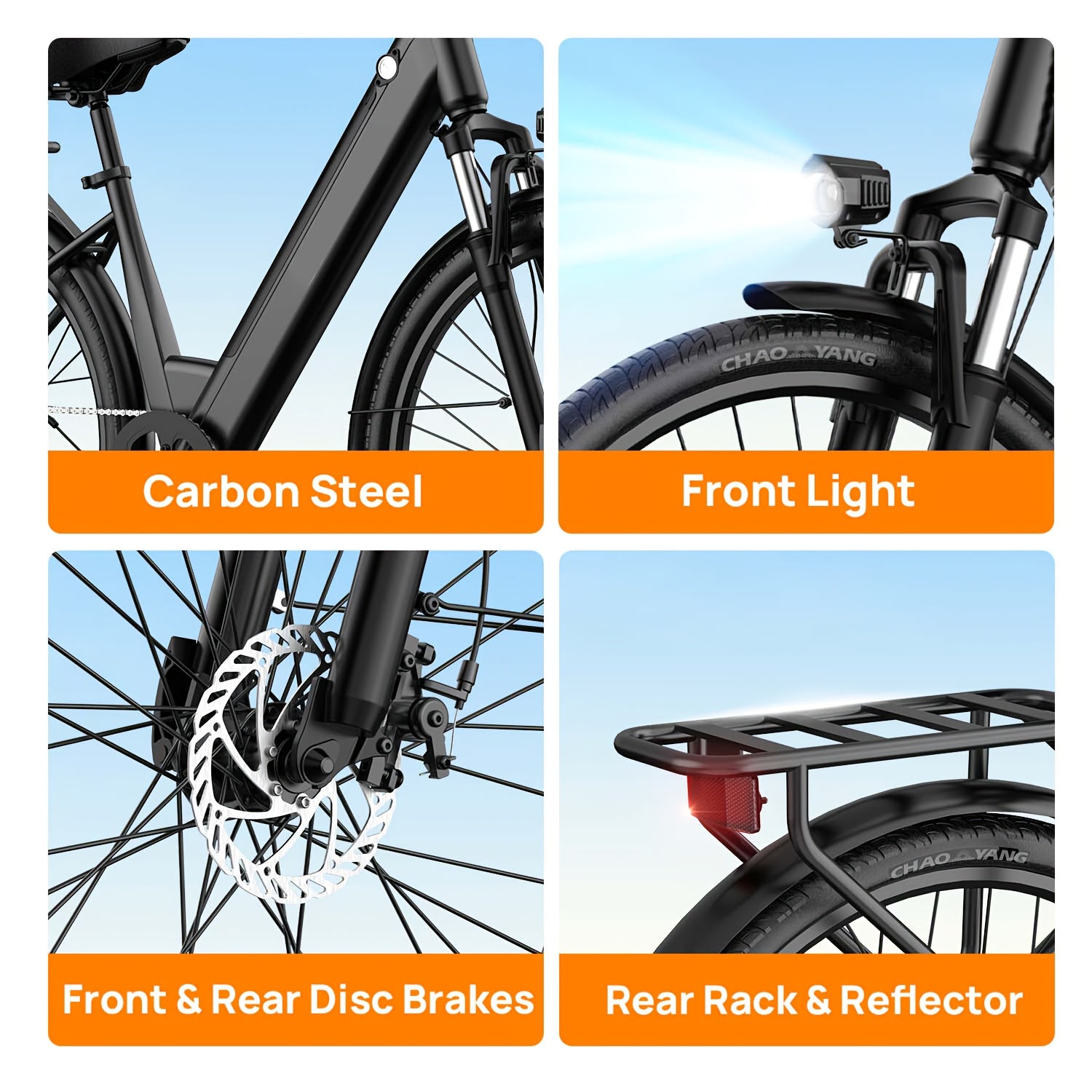 E26 Electric Bike - 745w Peak Power Monster! 60-mile Max Range with 48V 7.5Ah\u002F10.4ah Lithium Battery - 26\