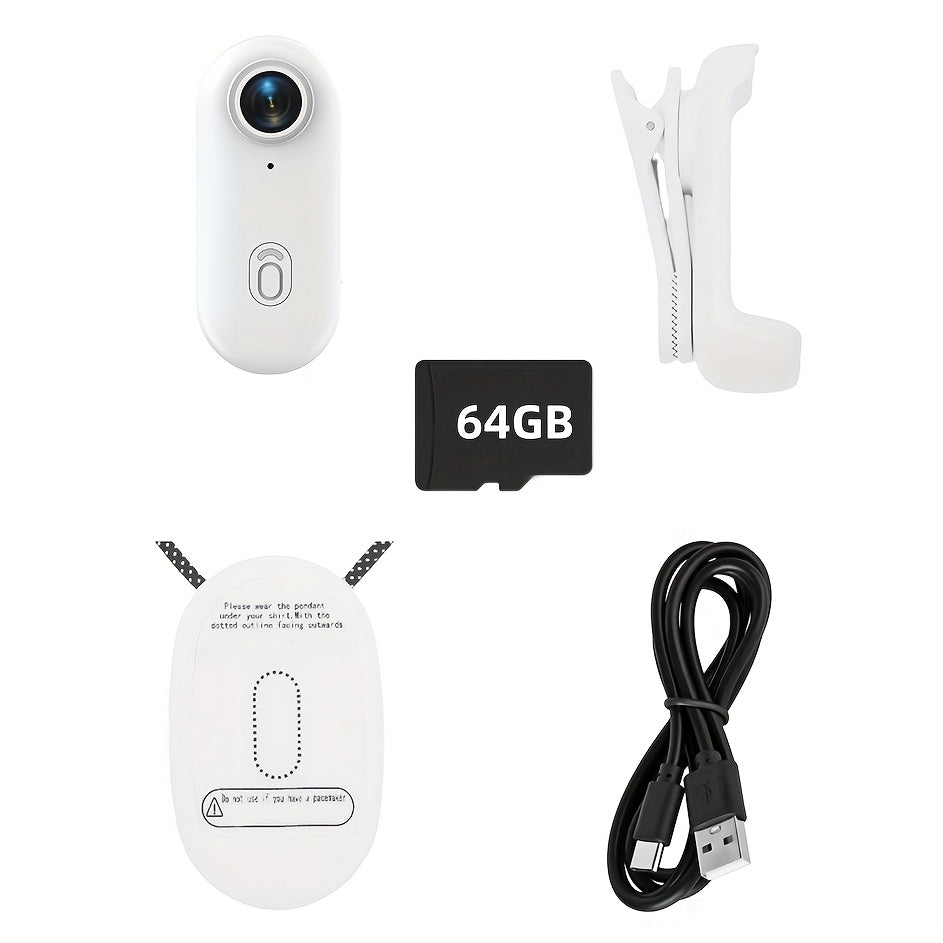 Thumb Camera WiFi Portable Camera HD With 64GB Storage Card Outdoor Sports Camera Vlog Camera Is Very Suitable For Cycling, Hiking, Daily Life Recording, Video Recording And Photography