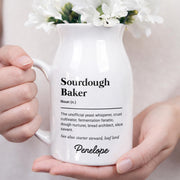 Sourdough Baker Definition Yeast Whisperer And Bread Architect - Personalized Ceramic Flower Vase - BAKE051_CEV