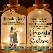 Thank You For Being My Unbiological Sister Best Friends With Leopard Print - Personalized Short Bottle Light - BST468_SBOLI