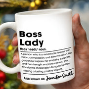 Boss Lady Remarkable Leader Coffee Mug - Personalized Custom Coffee Mug - COL045_MG