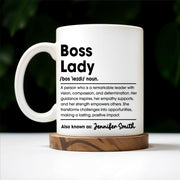 Boss Lady Remarkable Leader Coffee Mug - Personalized Custom Coffee Mug - COL045_MG