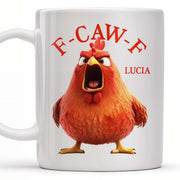 F-CAW-F Rooster Custom Coffee Mug - Personalized Custom Coffee Mug - COL096_MG