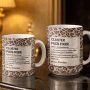 Cluster F❤️ck Fixer Leopard Print Mug - Personalized Custom Coffee Mug - COL130_MG