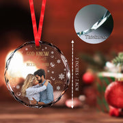 God Knew My Heart Needed You - Personalized Custom Circle Glass Ornament - CPL034_CGOR
