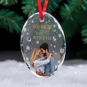 God Knew My Heart Needed You - Personalized Custom Circle Glass Ornament - CPL034_CGOR