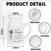To My Daughter Watching You Be A Mom With Flowers - Personalized Ceramic Flower Vase - DAU079_CEV
