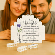 To My Daughter Birth Month Flower Circle Puzzle Ornament - Personalized Custom Circle Puzzle Ornament - DAU403_CBO