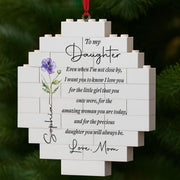 To My Daughter Birth Month Flower Circle Puzzle Ornament - Personalized Custom Circle Puzzle Ornament - DAU403_CBO