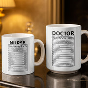 Doctor Nutritional Facts Dedicated Healthcare Hero - Personalized Custom Coffee Mug - DOC092_MG