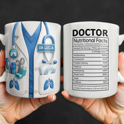 Doctor Nutritional Facts Dedicated Healthcare Hero - Personalized Custom Coffee Mug - DOC092_MG