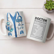 Doctor Nutritional Facts Dedicated Healthcare Hero - Personalized Custom Coffee Mug - DOC092_MG