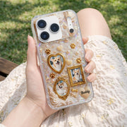 Our Furry Friend Forever Vintage Frame Heart Paws And Pearls - Personalized Clear Phone Case - DOG141_PHC
