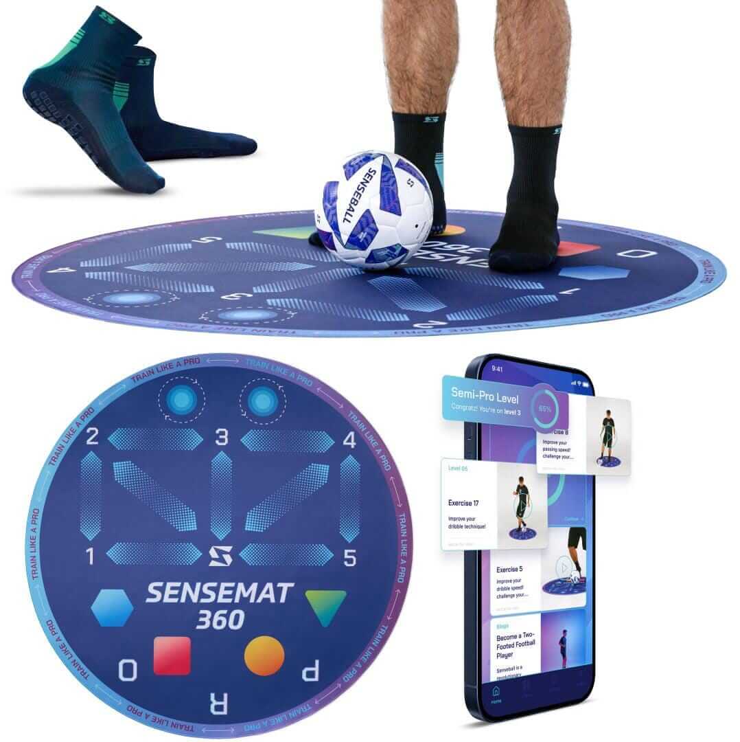 Cognitive + Footwork Soccer Training Mat | SenseMat 360