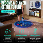 Cognitive + Footwork Soccer Training Mat | SenseMat 360