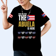 Have No Fear The Abuela Is Here - Personalized Custom Unisex All-Over Printed T-Shirt - HS064_3T
