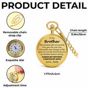 To My Brother, Forever My Hero Pocket Watch - Personalized Custom Pocket Watch - FAM048_GWATCH
