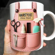 HAIRSTYLIST, Scissors, Hair Spray, Comb - Personalized Custom Coffee Mug - FAM321_MG